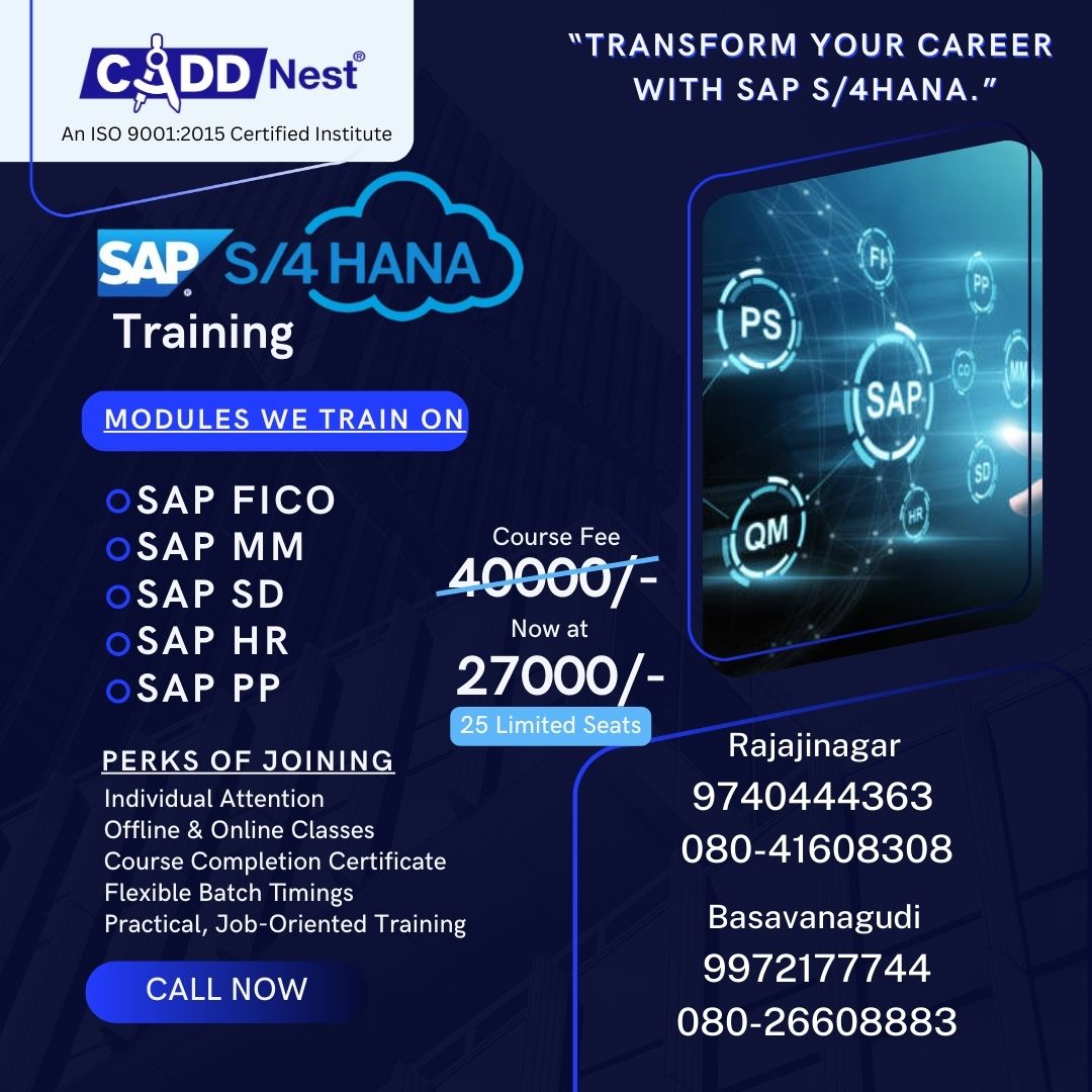SAP S/4 HANA Training in Bangalore – Complete SAP Course at CADD Nest ...